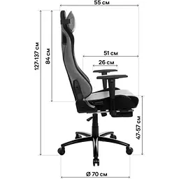 Геймерське крісло GT Racer X-5108 Black [125648] - мініатюра 15