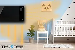 Конвекторний обігрівач Kidwell Thunder Modern 2в1 2000W Wi-Fi Black - мініатюра 6