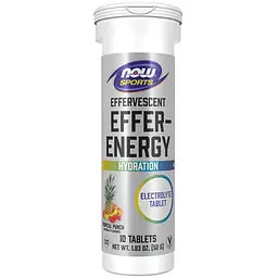 Шипучі таблетки Now Foods Effer-Energy Effervescent Tropical Punch 10 таблеток