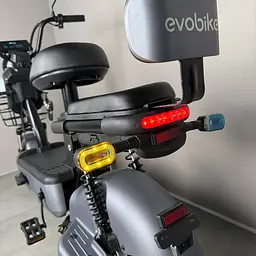 Електровелосипед EVOBIKE Nova S 500W 48V 12Ah з 2 сидіннями, корзиною та поворотниками, простий і надійний, для міста і села, графітові-сірого кольору - мініатюра 7