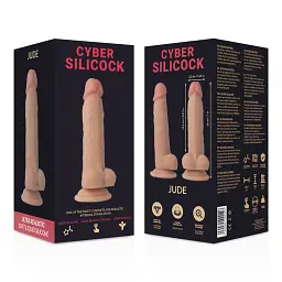 Фалоімітатор Cybersilicock Jude 18 см (тілесний) - мініатюра 6
