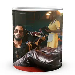 Кухоль GeekLand Cyberpunk 2077 Кіберпанк 2077 ноги на стіл CY 02.581 330 мл білий - мініатюра 3