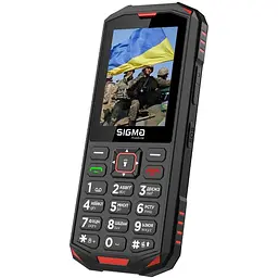 Кнопковий телефон Sigma mobile X-treme Pa68 чорно червоний - мініатюра 5