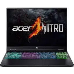 Ігровий ноутбук ACER Acer Nitro 16 AN16-73-570P (NH.QSPEX.007), Intel Core i5-14450HX до 4.8GHz, 16" WUXGA, 16GB, SSD 1TB, NVIDIA GeForce RTX 4060 8GB, Free