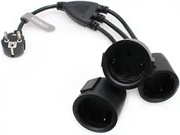 Кабель-розгалужувач Schuko CEE7/7 1×3 16A 250V - мініатюра 2