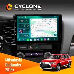 Штатна магнітола Mitsubishi Outlander 2015 Cyclone C10-013 4x64 DSP 4G Cyclone (НФ-00006111)