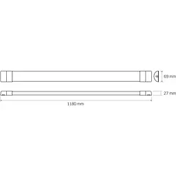 LED світильник лінійний магістральний VIDEX BN02 36W 1.2М 4000K-5000K-6500K (VL-BN02-3612CW) - мініатюра 3