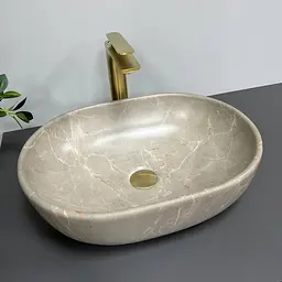 Умивальник VBI Modena S beige stone накладний VBI-012003 - мініатюра 2