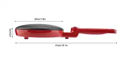 Антипригарна млинниця пательня для млинців омлету оладок HAEGER HG-5209 20 см млинна сковорода - мініатюра 2