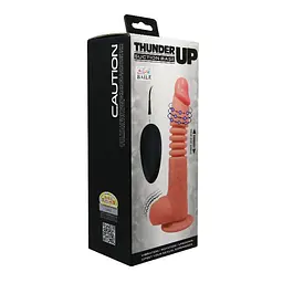 Реалістичний вібратор Baile Thunder Up Suction Base 22 см тілесний - мініатюра 8