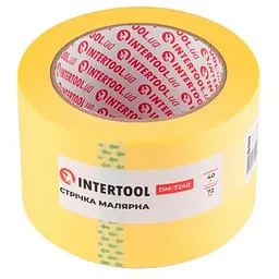 Стрічка малярська Intertool 72 мм х 40 м жовта (в упаковці 2 шт.)