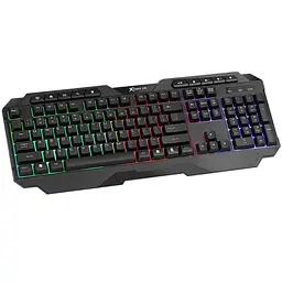 Клавіатура гравця XTRIKE ME KB-306 UA 114 кл. райдужна LED підсвітка, USB, чорна - мініатюра 3