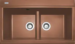 Кухонна мийка Adamant SIMILAR terra-cotta 885x505x230 мм, 2 повнорозмірні чаші 88,5 см