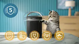 Термовентилятор Philips Series 3000 темно-сірий (CX3120/01) - мініатюра 9