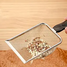 Совок-сито для котячого туалету з нержавіючої сталі 27x10x4,5 см (91510001)