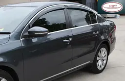 Дефлектори вікон вітровики для Hyundai Sonata 2015- З Молдингом Хром