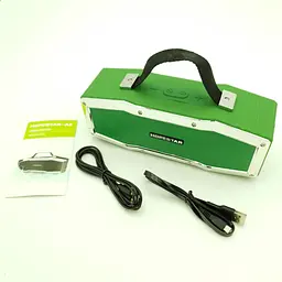 Бездротова акумуляторна колонка Bluetooth акустика FM MP3 AUX USB Hopestar A9 зелений - мініатюра 5