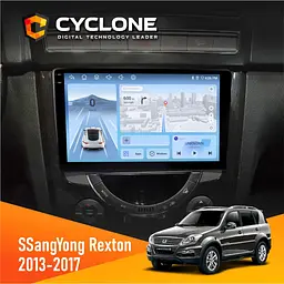 Штатна магнітола SsangYong Rexton 2013-2017 Cyclone C9-012 4x64, DSP, 4G Cyclone (НФ-00008023)