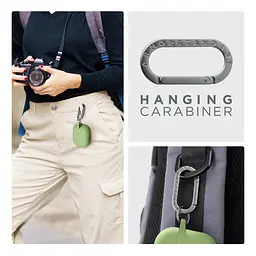 Силіконовий чохол для навушників Apple AirPods Pro, Hang Case, зелений, ультратонкий захисний кейс товщиною 2 мм, захист від подряпин, пилу та ударів, компактний, з карабіном для кріплення, ArmorStandart (ARM56061) - мініатюра 6