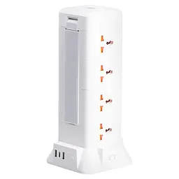 Мережевий фільтр-подовжувач TOWER 12 розеток LED-лампа 3USB + 1PD 2,8 метра Yiwu HP-5-9MF - мініатюра 24