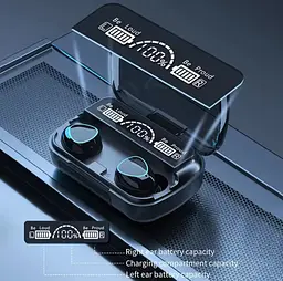 Бездротові навушники M10 TWS bluetooth 5.1 black OPM з павербанком - мініатюра 11