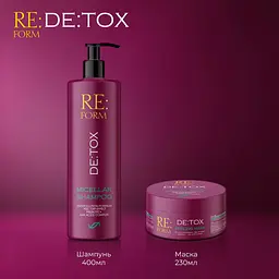 Маска-пілінг Re:form De:tox Очищення і детоксикація волосся, 230 мл - мініатюра 8