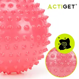 М'яч для пілатесу, йоги, реабілітації Actiget 20 см масажний ACT0151 Pink - мініатюра 3