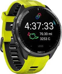 Смарт-годинник Garmin Forerunner 965 Carbon Gray Titanium Bezel w. Black Case and Amp Yell/Black S. Band (010-02809-02/12/ ()