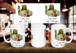 Чашка "Шрек I`m Jesus" 425, Салатова