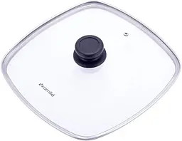 Сковорода-гриль Grill Pan зі скляною кришкою Kamille 28х28х4,5 см kuh0011142 - мініатюра 6