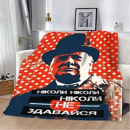 Плед плюшевий 3D мотиваційний Ніколи не здавайся 160х200 см