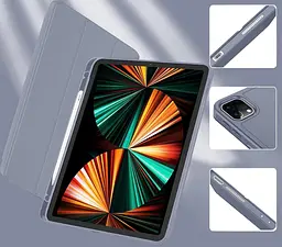 Чохол-книжка BeCover Tri Fold Soft TPU з кріпленням Apple Pencil для Apple iPad Pro 11 2020/2021/2022 Purple (711114) - мініатюра 4