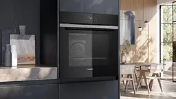 Духова шафа Siemens електрична 71 л, A+, дисплей, конвекція, піроліз, телескопічні направляючі, нержавіюча сталь - мініатюра 3