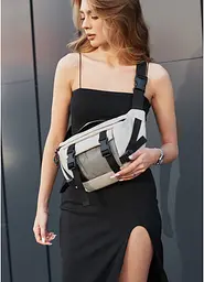 Жіноча сумка бананка Sambag Dynamicdart сіра 38 × 21 × 7 см (80411030) - мініатюра 16