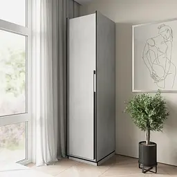 Шафа розпашна Moreli Ramo FR-0012 з полицями та штангою для одягу 518х570х2100 мм Бетон Тефра