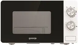 Мікрохвильова піч, 20л, мех. управл., 800Вт, гриль, білий Gorenje kuh0015124 - мініатюра 2