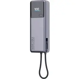 Зовнішній АКБ Xiaomi 10000mAh 165W Integrated Cable із вбудованим кабелем (BHR9361GL) сірий - мініатюра 4