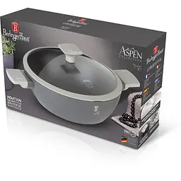 Сотейник з кришкою Berlinger Haus Aspen Collection, 3,8 л, сірий (BH 7070) - мініатюра 2