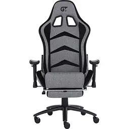 Геймерське крісло GT Racer X-2534-F Fabric Gray/Black Suede [121429] - мініатюра 2