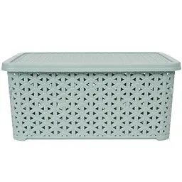 Кошик Diomedea з кришкою 29.7x19.6x13 см 6 л світло-фісташковий (К12-374) - мініатюра 2