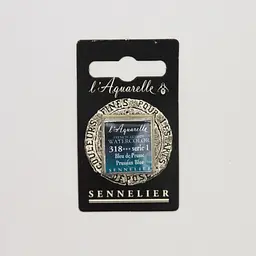 Акварельна фарба Sennelier, полукювета, S1, Прусський блакитний (Prussian Blue)