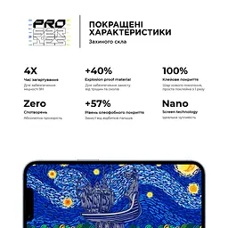 Захисне скло для Apple iPhone 13 Pro Max/14 Plus, Pro 3D LE, повноекранне 3D скло з рамкою, глянцеве, загартоване, протиударне, ультратонке, поліпшене олеофобне і гідрофобне покриття, 9H, повне проклеювання, ArmorStandart (ARM77600) - мініатюра 4