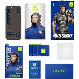 Захисне 2.5D скло Full Cover Anti-Peep Matte для Apple iPhone 17 Pro Max Blueo teh0030800