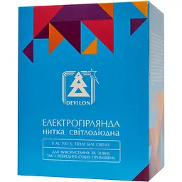 Світлодіодна гірлянда-нитка Devilon теплий білий 8 м IP44 (721114) - мініатюра 4