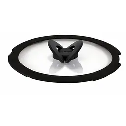 Кришка для посуду Tefal Ingenio 28см, скло, силікон, прозоро-чорний (L9846753)