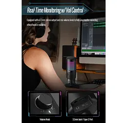 Цифровий конденсаторний мікрофон для запису Takstar GX-1 USB RGB - мініатюра 10
