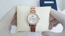 Жіночий класичний годинник Skmei 1311 Malibu (Золотисті) - мініатюра 7