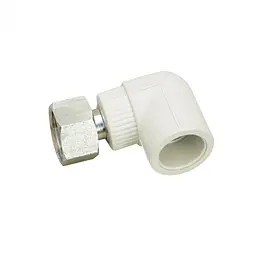 Кутник PPR з накидною гайкою Blue Ocean 25х3/4", 90 ° ВР з шторним латунним SD00010057