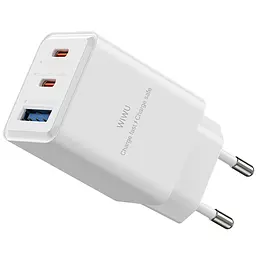 МЗП G026 Cube PD67W+QC3.0 GaN (1USB-A/2C) White Wiwu teh0029663 - мініатюра 3
