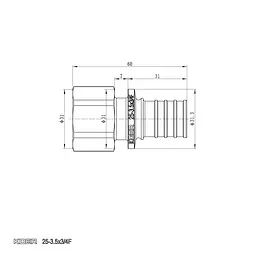 Перехідник з ВР Koer Ka.A08F-25 - 25(3.5mm) x 3/4"F KR4865 - мініатюра 3